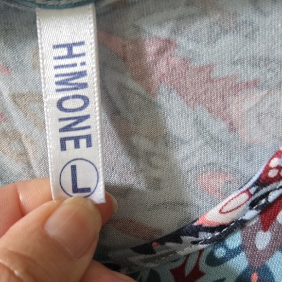 Bohemian Blue and Red Sleeveless Dress - Picture 2 of 5